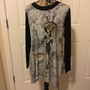 Animal Print Tunic by Red Coral Sz M